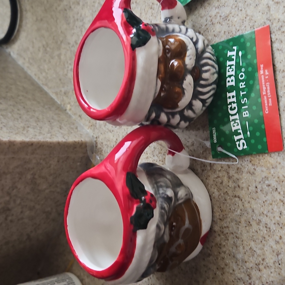 Black Mr. & Mrs. Clause Shot Glasses Or Espresso Glasses